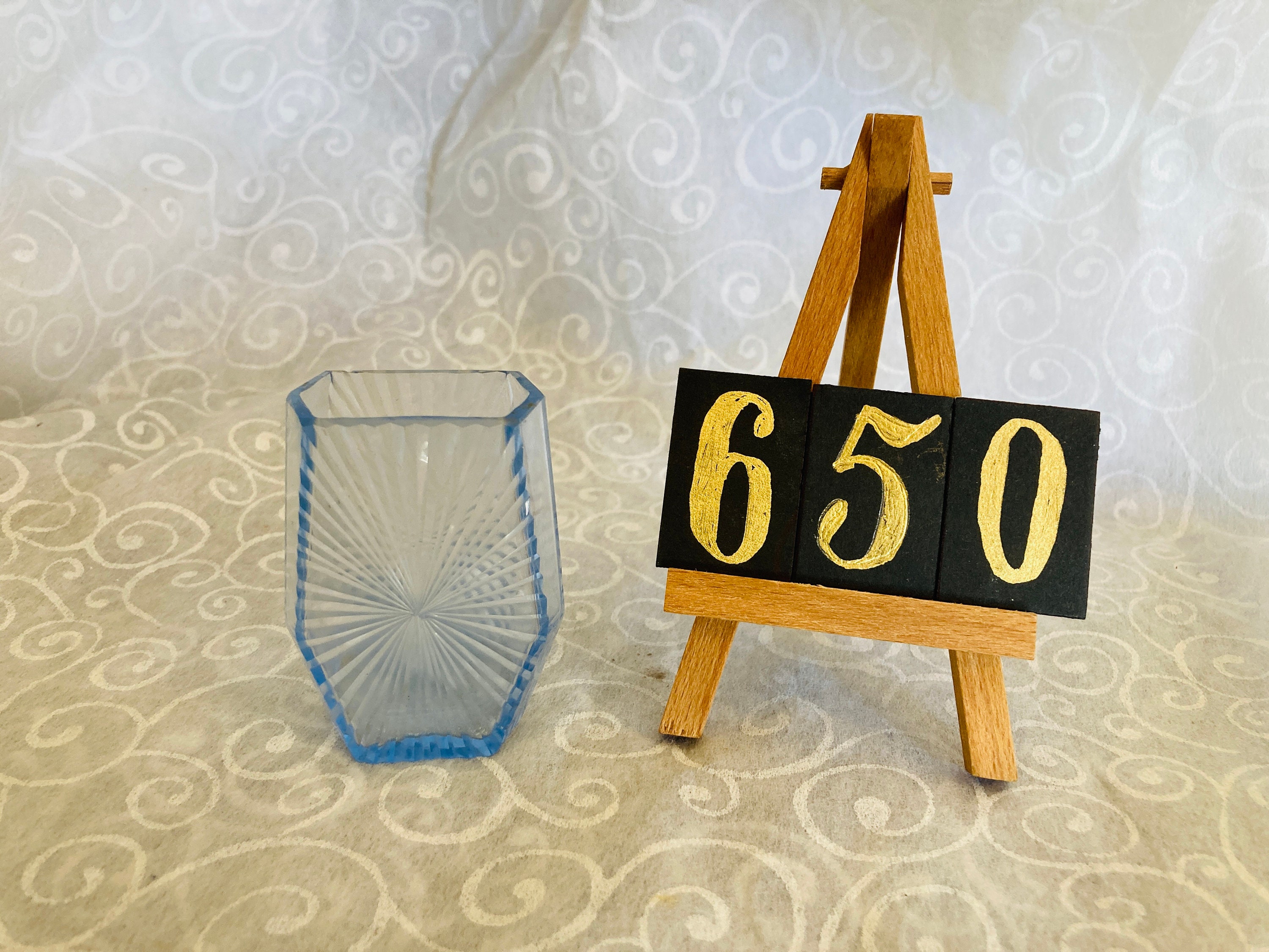 650 Vintage Small Light Blue Glass Vase Etsy