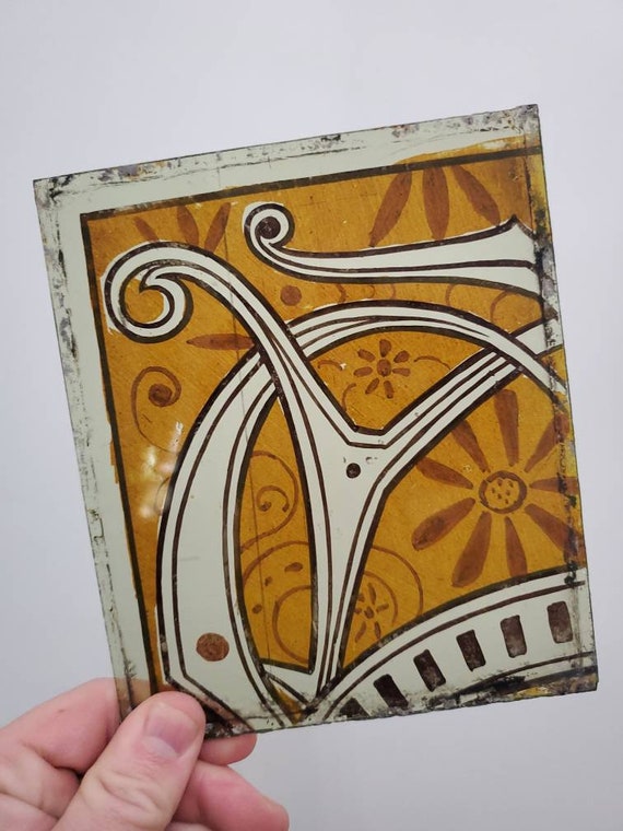 Antique Stained Glass Panel ARCHITECTURAL SALVAGE Church Etsy