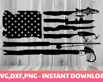 US Flag hunting and fishing Svg,Fishing Boat svg, Bass Fishing svg,Fisherman svg,Fishing Hook svg,Fishing Net Svg,Cutfile,silhouette,Vector