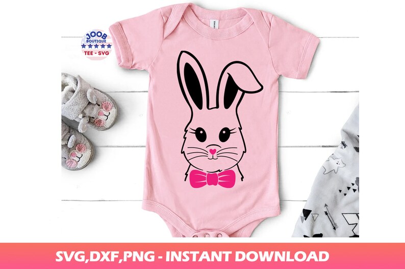 Cute Bunny Rabbit Svg Easter Bunny Png Svghappy Easter - Etsy