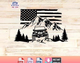 American offroad Svg,terrain Graphics,USA Flag,US terrain,offroad Silhouette,Amarican Flag , 4x4 offroad Clip art,Flag Usa,Cricut Silhouette