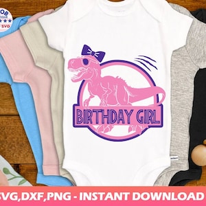 Dinosaur Birthday Girl Svg,Kids Dinosaur Birthday Shirt T-rex Design Girl Svg,Birthday Saurus Svg, movies dinosaur,Girl shirt svg,Silhouette