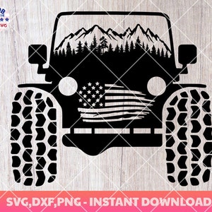 American offroad  Svg, Offroad forest  svg, USA Flag, US Offroad,4WD offroad SVG, Amarican Flag , 4x4 offroad Clip art, 4x4 car svg Cricut