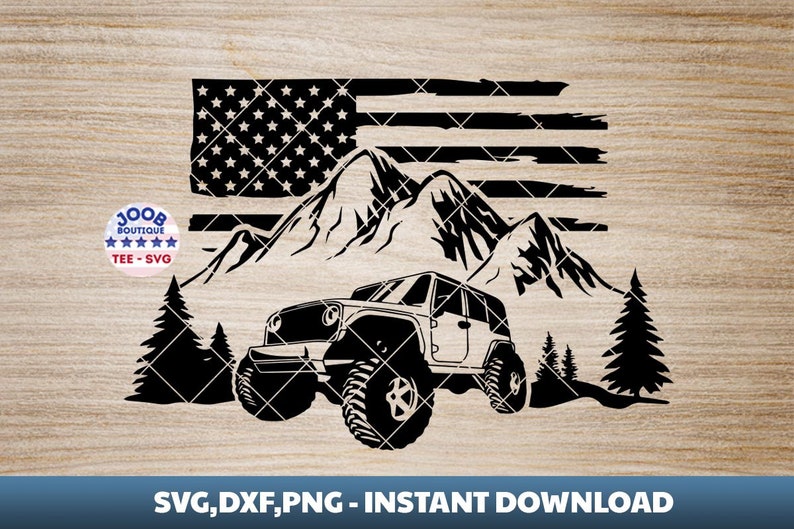 American offroad Svg,terrain Graphics,USA Flag,US terrain,offroad Silhouette,Amarican Flag , 4x4 offroad Clip art,Flag Usa,Cricut Silhouette image 1