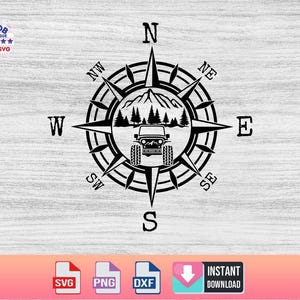 Off road 4x4 Moutains  svg png,offroad 4wd car Camping svg,Compass Mountains And Trees, Camping travel Wild Off Road, Mountains Scene,Cricut