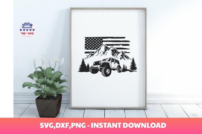 American offroad Svg,terrain Graphics,USA Flag,US terrain,offroad Silhouette,Amarican Flag , 4x4 offroad Clip art,Flag Usa,Cricut Silhouette image 7