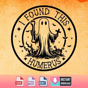 Ich fand diesen Humerus SVG, Retro-Halloween-Zitat SVG, Halloween-Svg, Knochen-Witz-Svg, Lustiges Halloween, Lustiger Geist SVG, Oktober, Fledermaus, Kürbis, Cricut