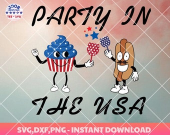 Party in the usa svg,Fourth of July SVG Party in the USA PNG Sublimation,4th of July svg, 4th of July png, Usa Sublimation,usa svg,Retro svg