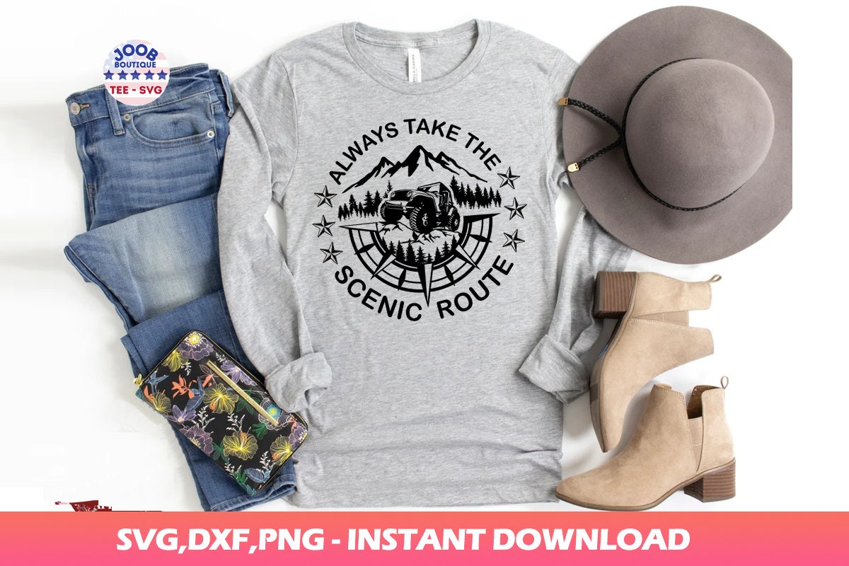 Always Take the Scenic Route Svg4x4 Offrad Car - Etsy