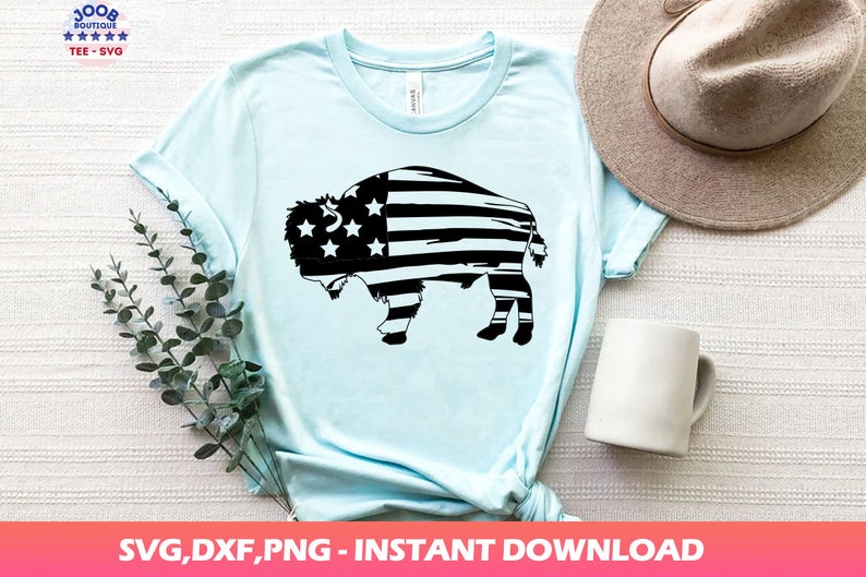 American Buffalo Svg, American Flag Bison Svg, Buffalo SVG, Buffalo ...
