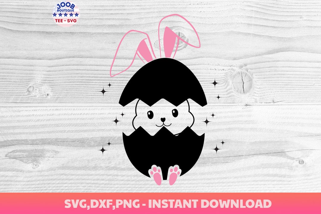 Cute Bunny Rabbit With Egg Svg,egg Bunny SVG, Easter Bunny Png ,happy ...