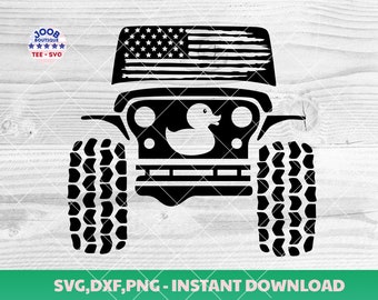 American offroad duck Svg, duck lover, terrain Graphics,USA Flag,US terrain,offroad Silhouette,duck wave Offroad,4x4 offroad Clip art,Cricut