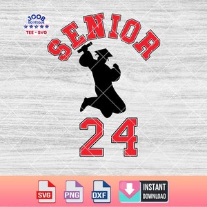 Senior 2024 SVG, graduation class of 2024, Graduation 2024 Svg, Class Of 2024 Svg, Retro Senior Svg, Cut File for Cricut, Silhouette Cricut