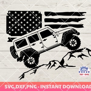 American Classic offroad Svg,Hiking Design,Adventure  Offroad,USA Flag,Amarican Flag offroad, offroad Clip art,offroad 4x4,Cricut Silhouette