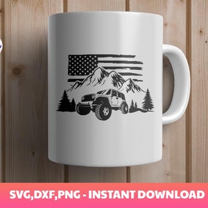 American offroad Svg,terrain Graphics,USA Flag,US terrain,offroad Silhouette,Amarican Flag , 4x4 offroad Clip art,Flag Usa,Cricut Silhouette image 8