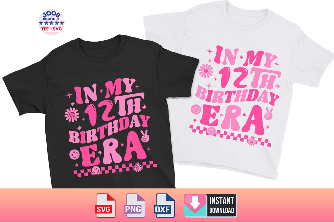 "In My 12th Birthday Era" Sweatshirt - Retro Groovy Vintage Saying, Funny Sarcastic Gift For Teens & Adults
