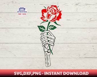 Skeleton Hand Rose Svg,Rose Vector,Hands Death Svg,Skull Rose Svg,Skull Svg, Skeleton Holding Rose Svg,Skeleton Rose Clipart,love png,Cricut