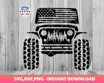 American offroad  Svg, Offroad forest  svg, USA Flag, US Offroad,4WD offroad SVG,Amarican Flag ,4x4 offroad Clip art,4wd Flag Usa,Silhouette