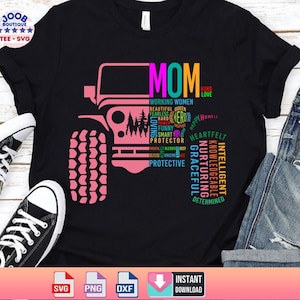 Mama 4X4 Offroad Auto SVG, Muttertag SVG, Mama Leben Offroad SVG, 4x4Life SVG, Off-Road Girl SVG, Off Road Clipart, 4x4 Mädchen Auto, Girl Boss, Cricut