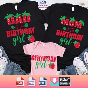 Papa Mama des Geburtstagskindes SVG Png, Geburtstag passende Erdbeere, Eltern Mama Papa Geburtstag, Frucht des Geburtstages, heute mein Geburtstag, Cricut