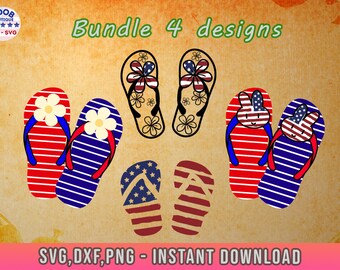 4th of july Flip Flops svg Bundle,Flip Flops Fireworks and Freedom svg,Fourth of July svg,America svg,Patriotic svg,Independence Day,Cricut
