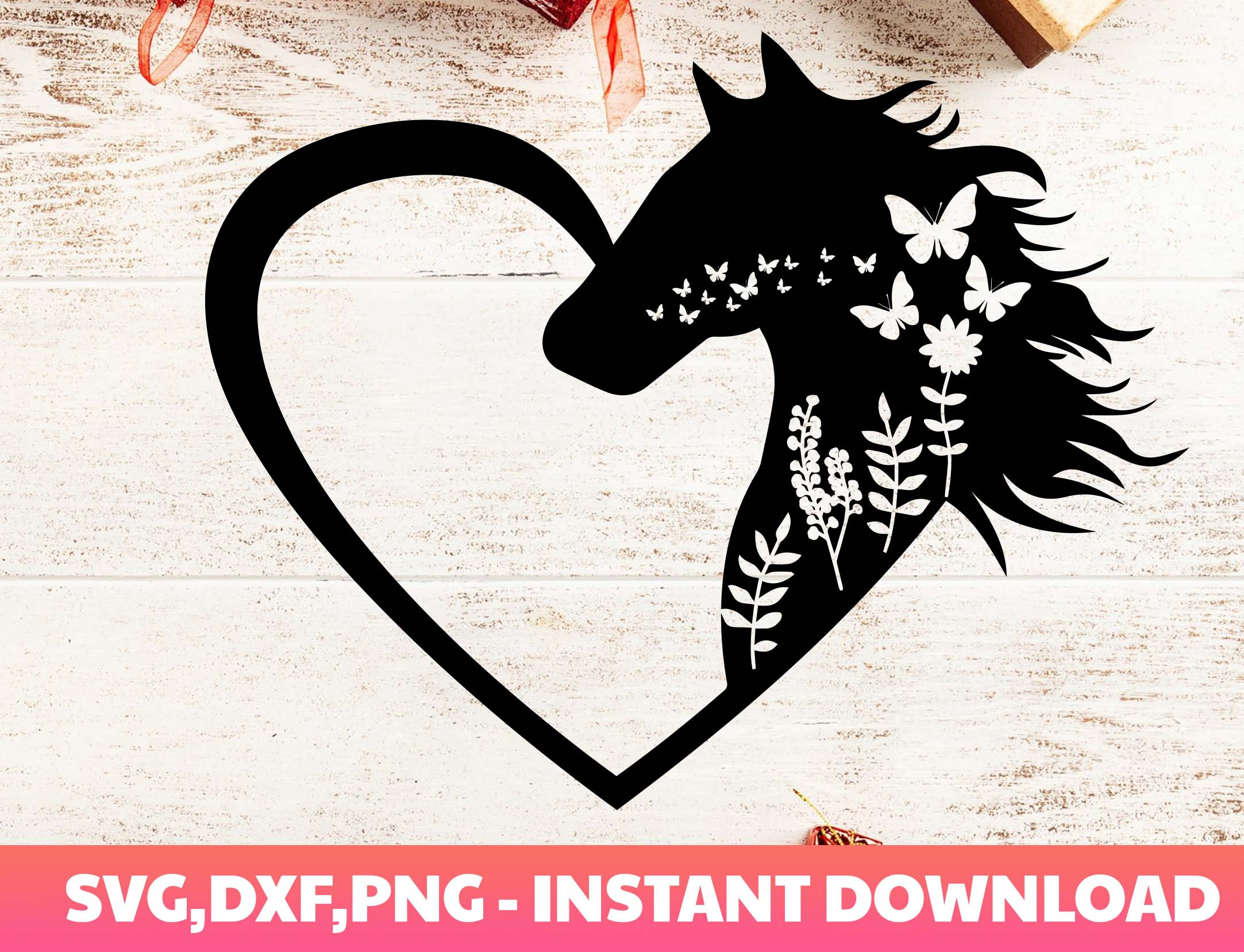 Horse Heart SVG Horse Svgbutterfly Svgfluttering Etsy UK