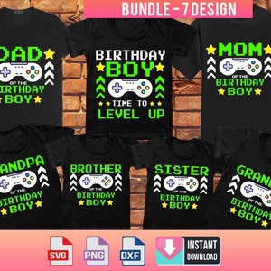 Geburtstag Bundle svg, Kid Gamer Party, Geburtstag Videospiel svg, Familie Gaming Geburtstag svg, Gaming-Geburtstags-Bundle SVG, Design Boy svg, Geburtstag