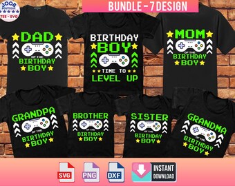 Birthday Bundle svg, Kid gamer Party, Birthday Video Game svg,Family Gaming Birthday svg,Gaming Birthday Bundle SVG,Design Boy Svg,Birthday