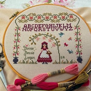 Bonnie Bessie Logan Sampler Cross stitch chart PDF DIGITAL DOWNLOAD