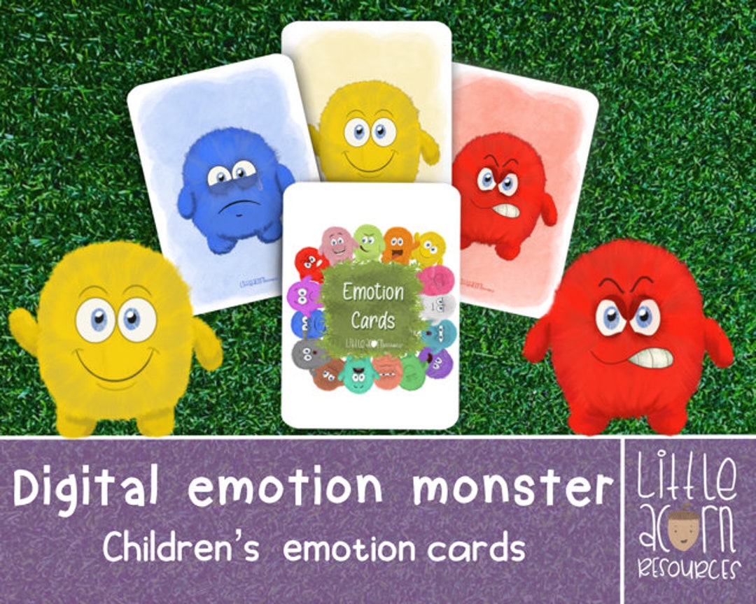 Printable Emotion Monster Feeling Cards To Support Etsy Printable Emotion Monster Feeling Cards To Support Etsy