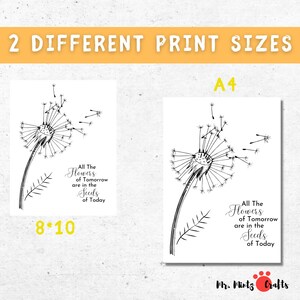 Dandelion Fingerprint Art | Dandelion Kids Craft | Fingerprint ...