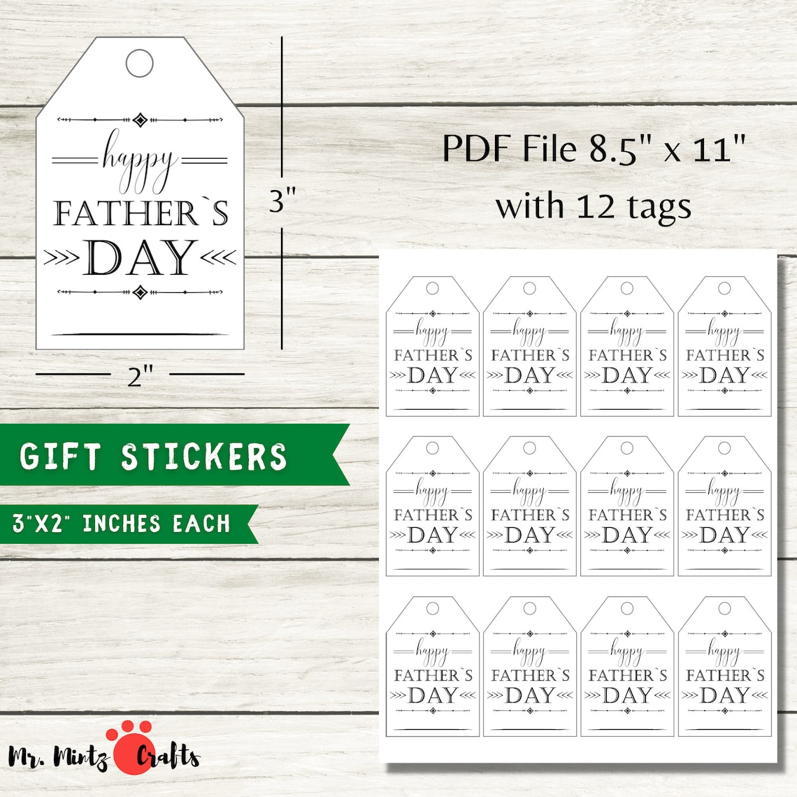 Father's Day Gift Tags for Church Gifts Printable - Etsy