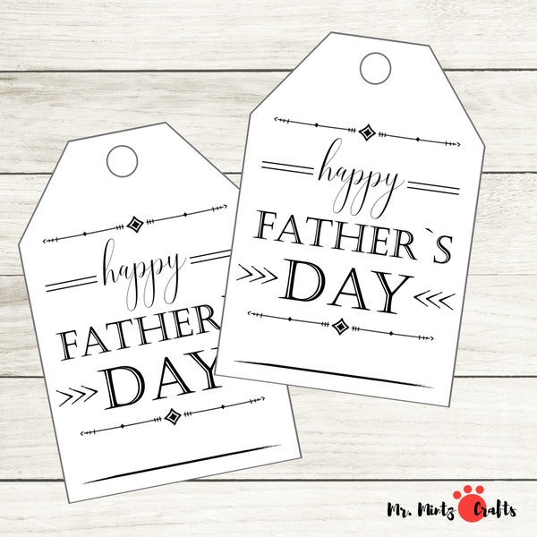 Father's Day Gift Tags For Church Gifts | Printable Fathers Day Treat Tags | Happy Fathers Day | Dad Gift Tags | Last Minute Printable