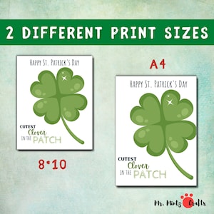 Cutest Clover in the Patch Four Leaf Clover Handprint Art Craft | St ...
