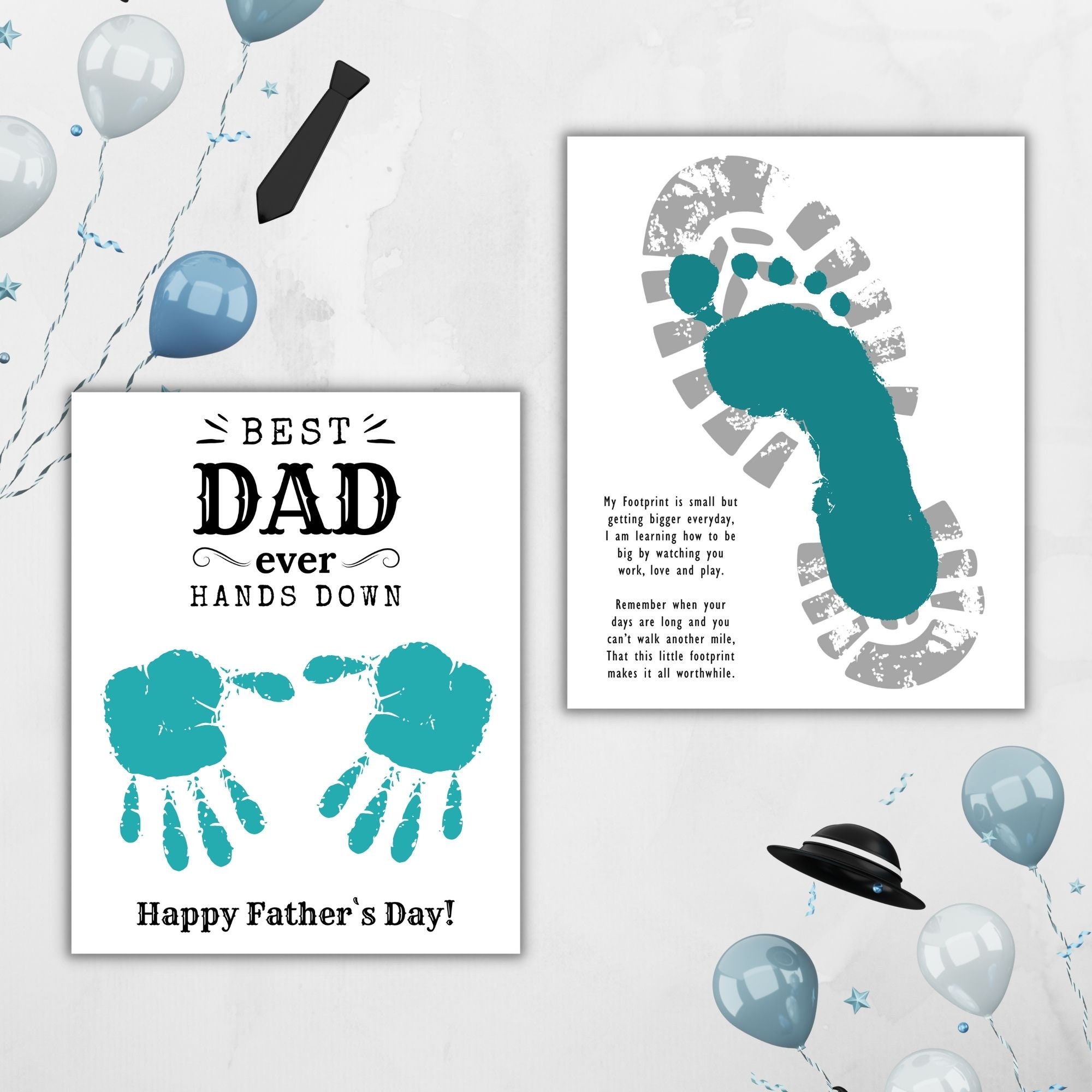 Handafdruk voor papa papa | Vaderdag handafdruk voetafdruk Art Craft  afdrukbare | Vaderdagcadeau van dochter zoon kinderen | Vaderdag Kaarten -  Etsy België, image size:2000x2000