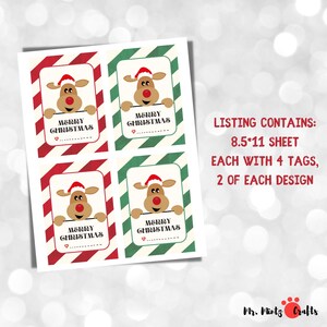 Reindeer Candy Cane Holder Template | Candy Cane Gram | Christmas Candy ...