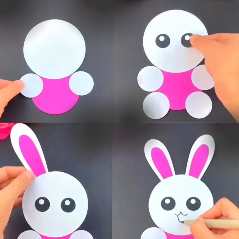 Easter Bunny Craft Template | Easter Gifts Printable | Easter Card Art ...