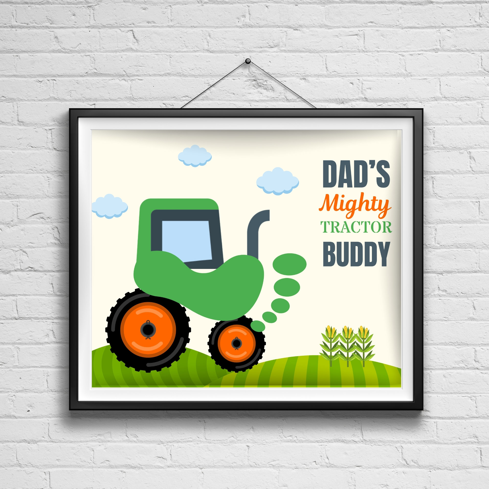 Boer papa cadeau Vaderdag van kinderen dochter zoon | Trekker boerderij  handafdruk Art Craft voetafdruk aandenken cadeau afdrukbaar | Vaderdagkaart  - Etsy België, image size:2000x2000
