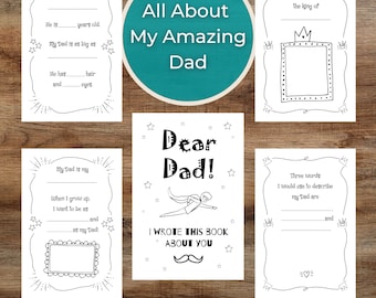 I Love My Dad Fathers Day Book | Father's Day Gift from Kids Funny | Father's Day Card from Daughter Son | Father's Day Coloring Page