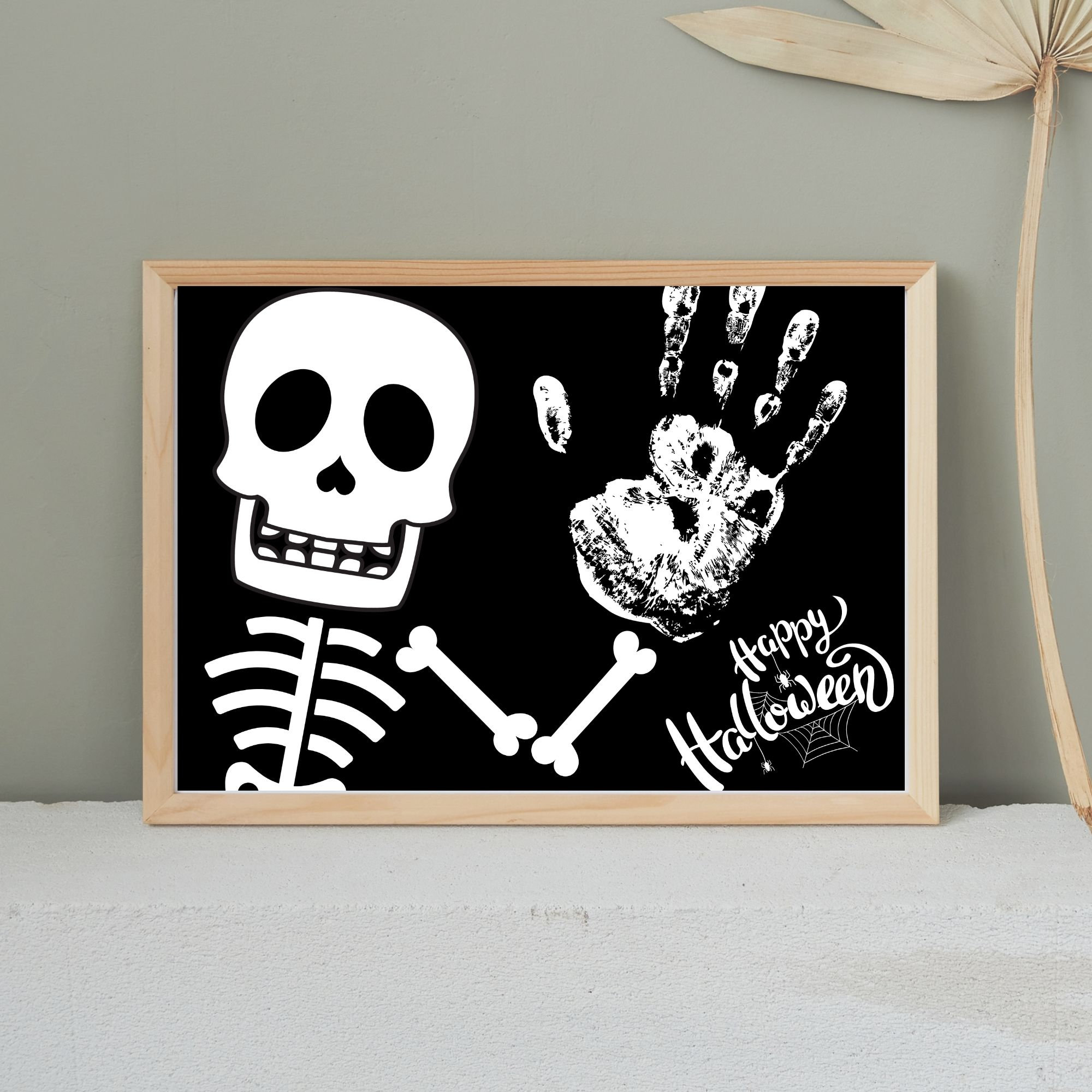 Artisanat d'art d'empreinte de main de squelette d'Halloween Cadeau  Halloween Artisanat d'Halloween pour les enfants Artisanat d'empreinte de main  d'automne Carte d'Halloween Crâne imprimable -  Canada