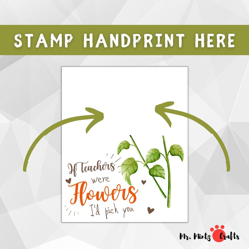 Teacher Appreciation Week Gift Handprint Art Craft Printable, If ...