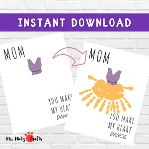 Handprint Gifts for Mom | Mothers Day Handprint Gift | Handprint Art | Handprint Craft for Mothers Day | Baby Handprint Mother&#39;s Day Gift