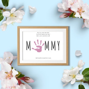 Handprint Gift for Mom | Mothers Day Handprint Gift | Handprint Art | Handprint Craft for Mothers Day | Baby Handprint Mother&#39;s Day Gift
