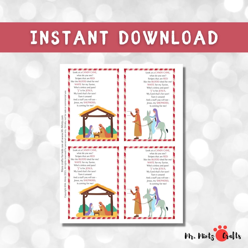 Candy Cane Legend | Legend of the Candy Cane Card Printable | Candy ...