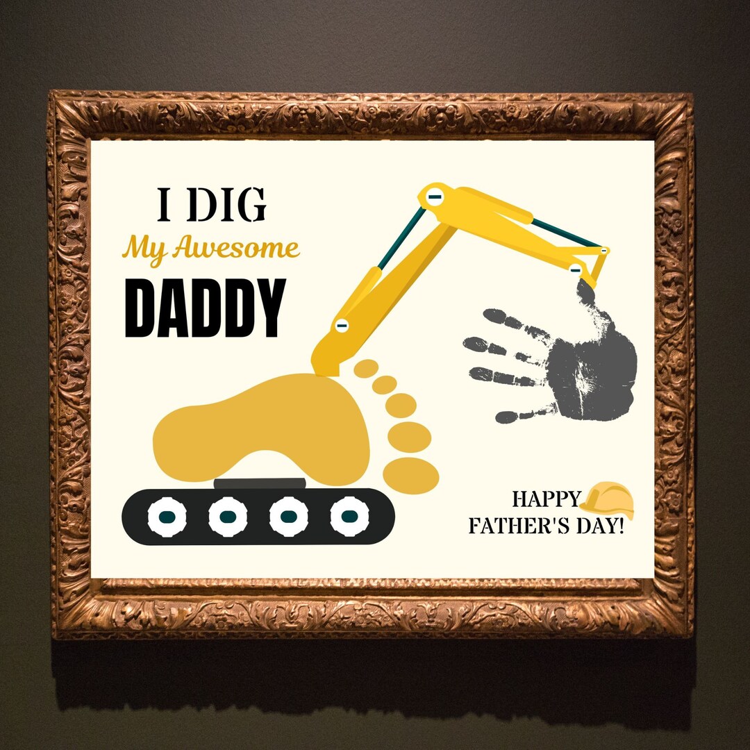 Handprint Footprint Art Craft Father's Day Gift for Father's Day