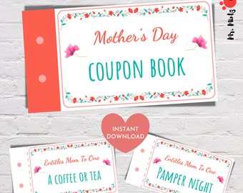 Coupon Book | Coupon Book For Mom | Printable Mothers Day Gift from Kids | Gift for Mom | Mother's Day Coupons | Mothers Day Coupon Book