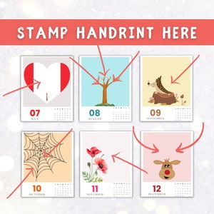 Handprint Calendar 2025 Printable With CANADIAN HOLIDAYS | Handprint ...