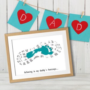 Following in My Daddy’s Footsteps Father’s Day Craft | Printable Footprint Template for Kids | Baby Keepsake DIY Gift from Son or Daughter