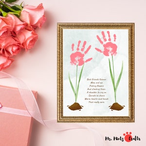 Handprint Gifts for Mom | Mothers Day Handprint Gift | Handprint Art | Handprint Craft for Mothers Day | Baby Handprint Mother&#39;s Day Gift