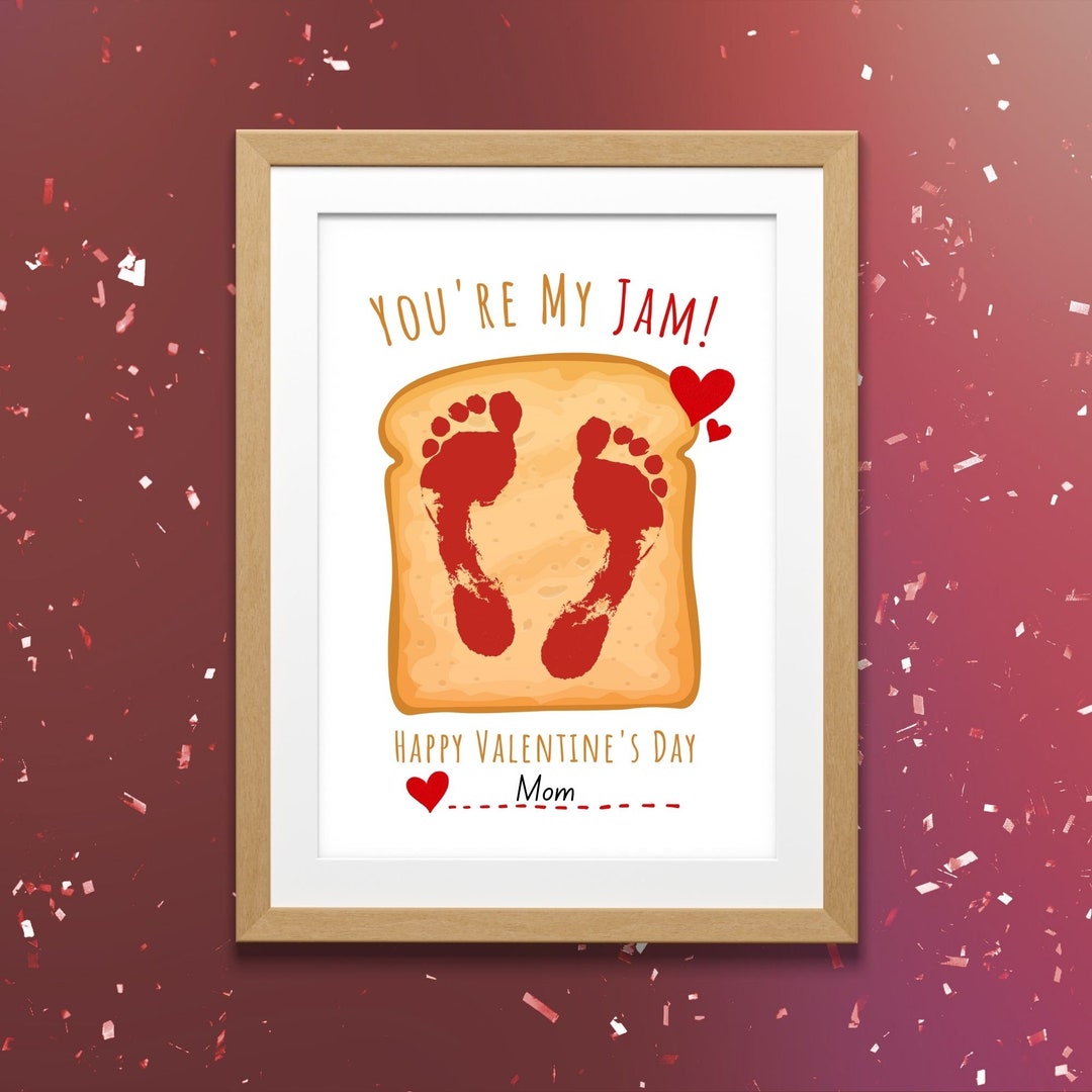 Valentines Day Handprint Footprint Art Craft Template Printable | You ...